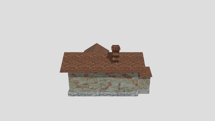 Abandoned Rural Cottage Model 3D Model