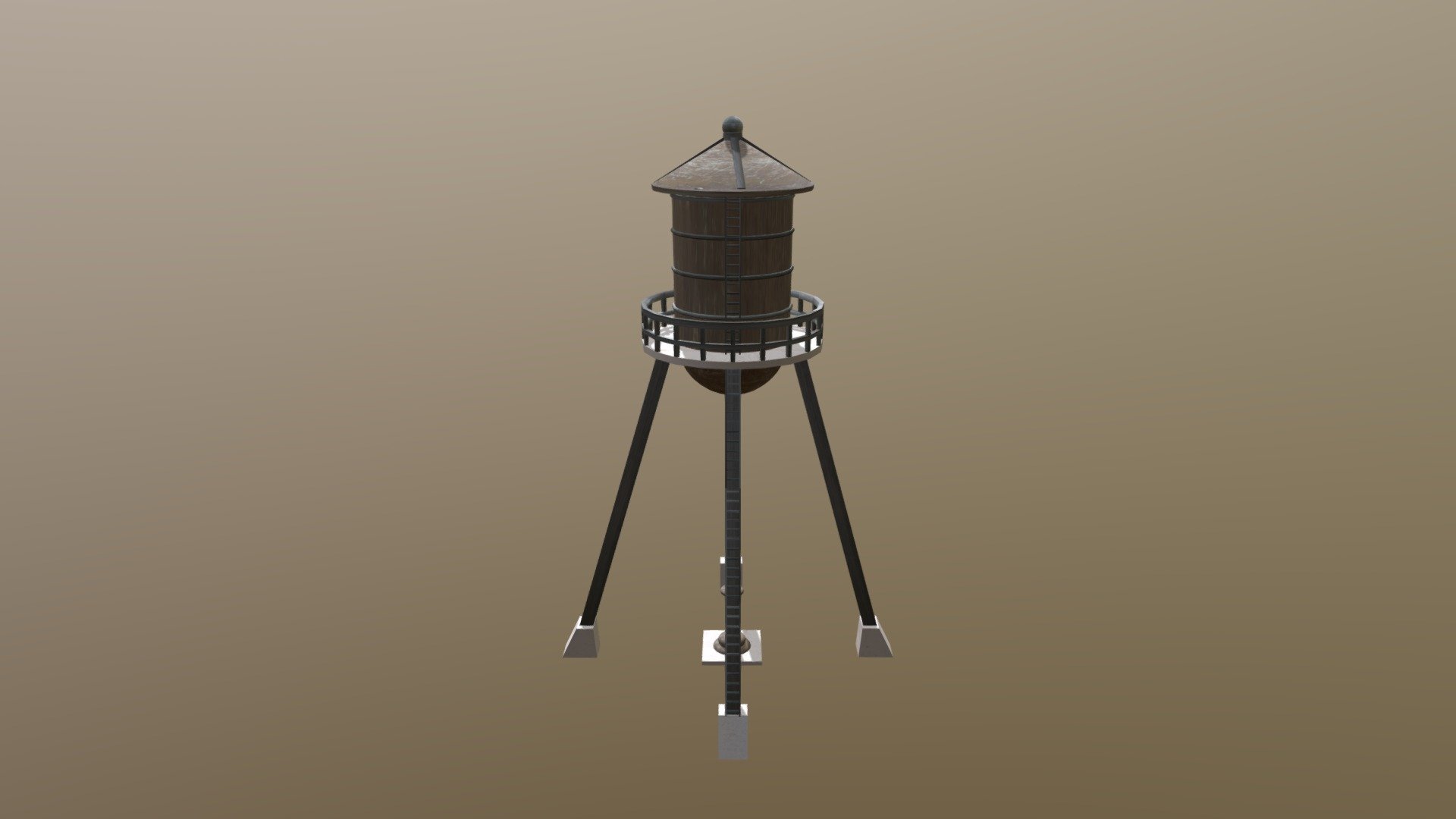 Water Tower Textured Model