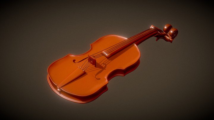 Violin | 3D Game Asset Low Poly 3D Model