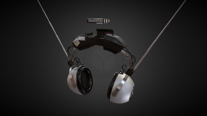 Panasonic FM Stereo Headset Studio II RF_60 3D Model
