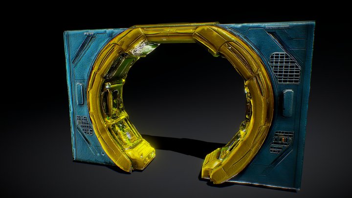Sci-fi Cell-Door 3D Model