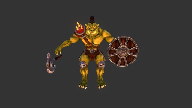 Fantasy Orc Character 3D Model