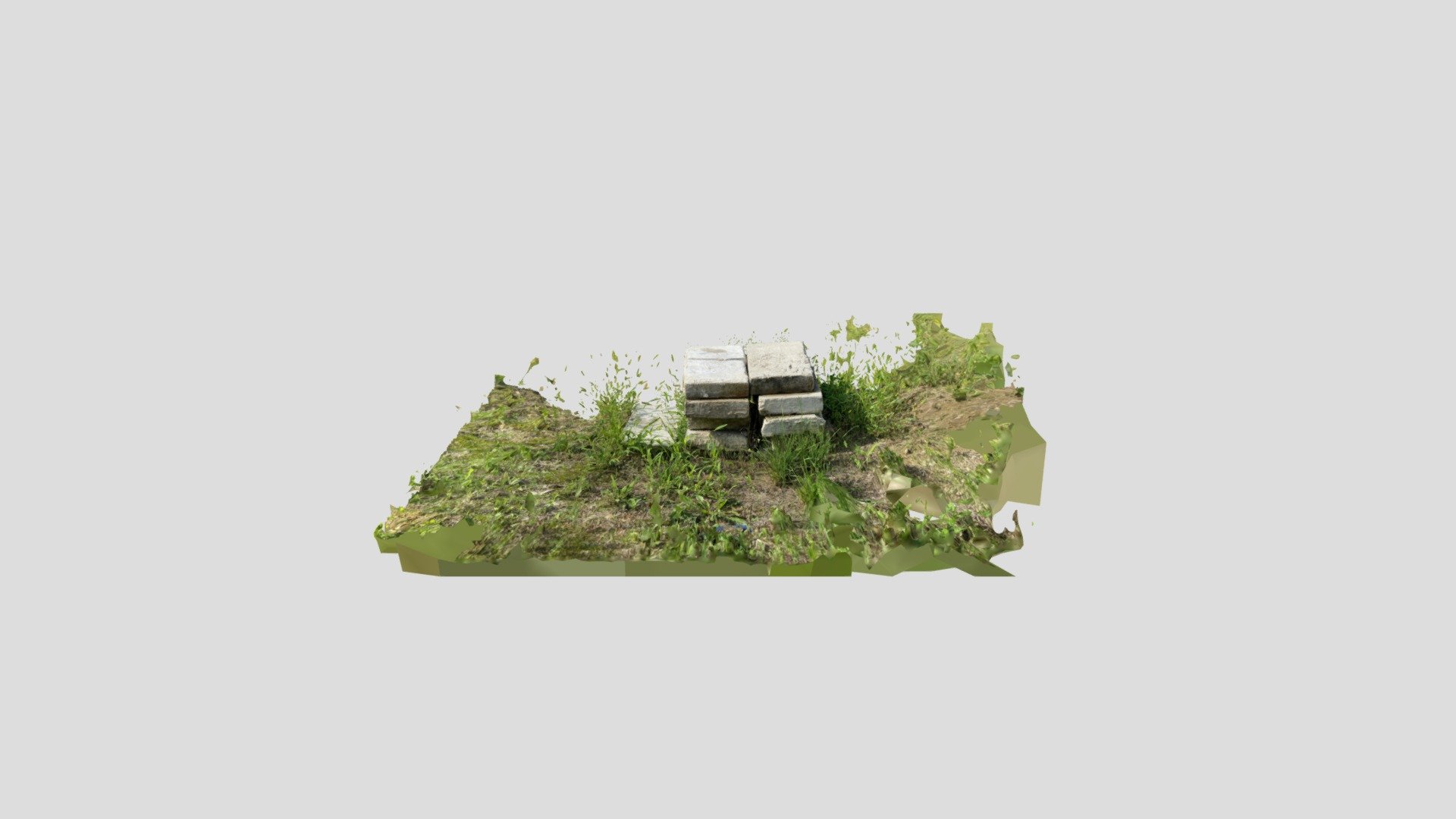 Pile of Bricks with weeds