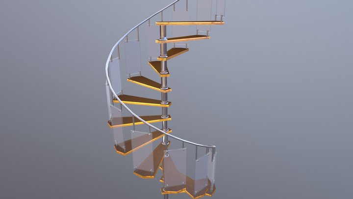 Spiral Staircase 3D Model