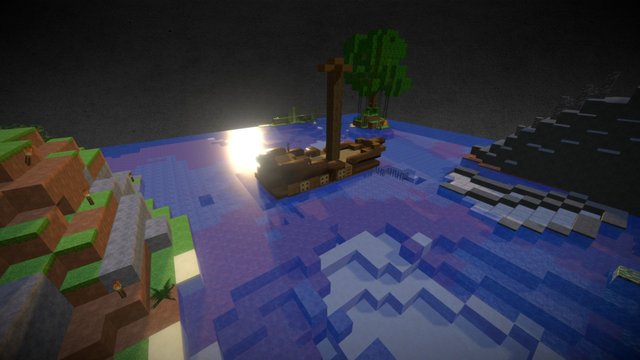 Barca de la Granja de Zombies - FénixSMP T2 3D Model