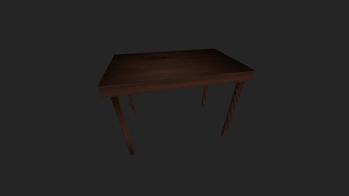 Wood Table_FBX 3D Model