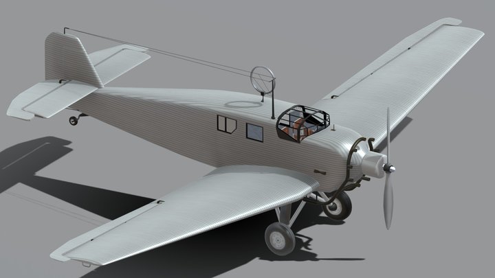 Junkers W 34 – Gratis 3D-model STL