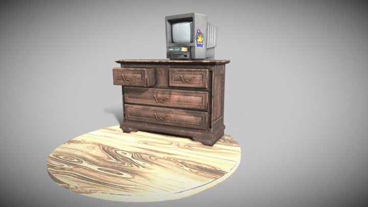 90s Retro Diorama 3D Model