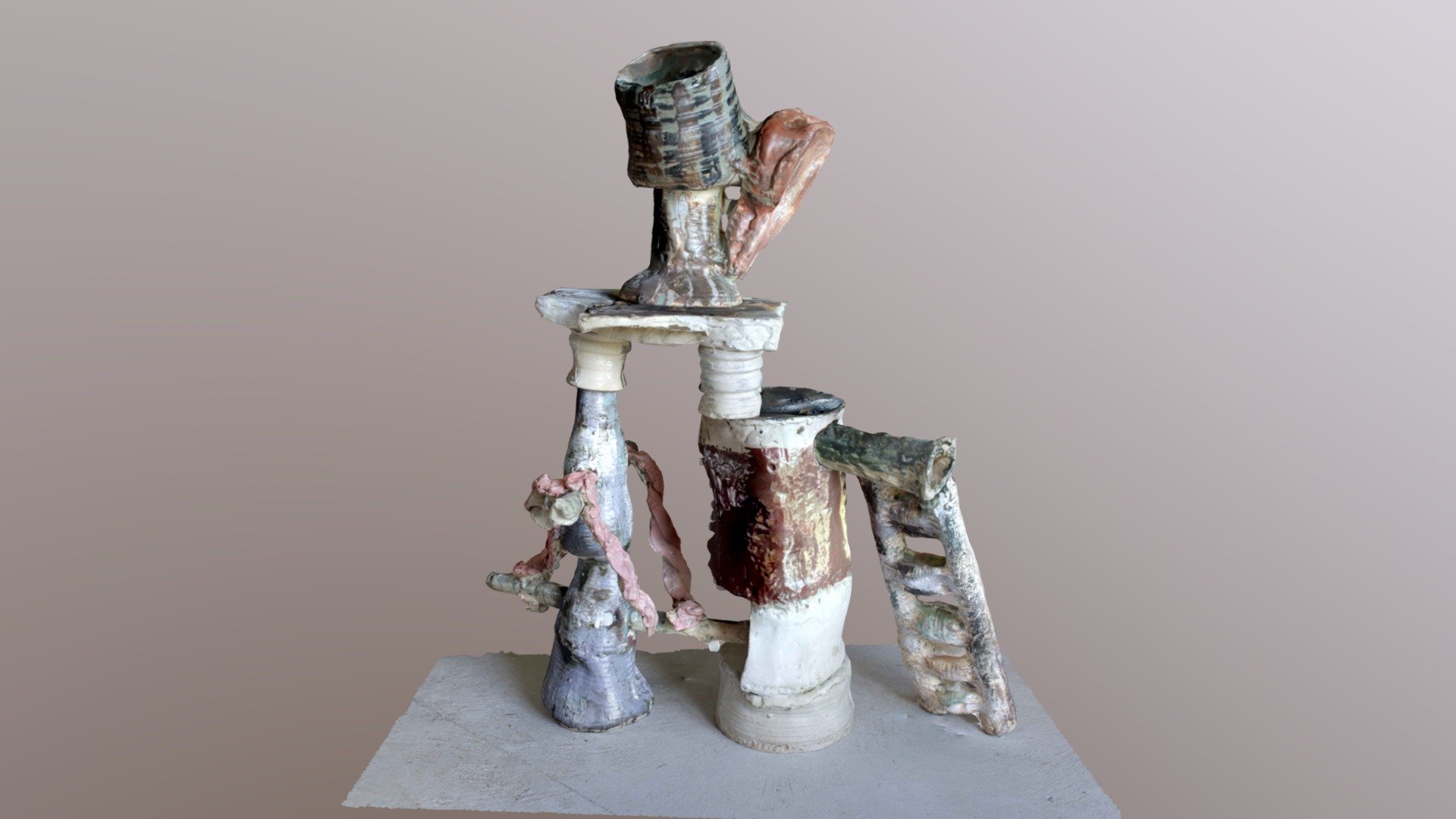 Compotier ceramic sculpture by Patrick Crulis