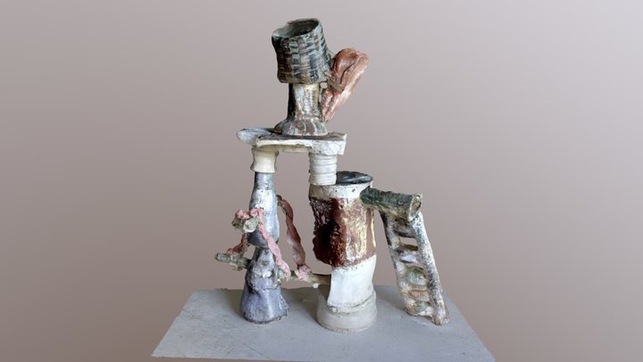 Compotier ceramic sculpture by Patrick Crulis 3D Model