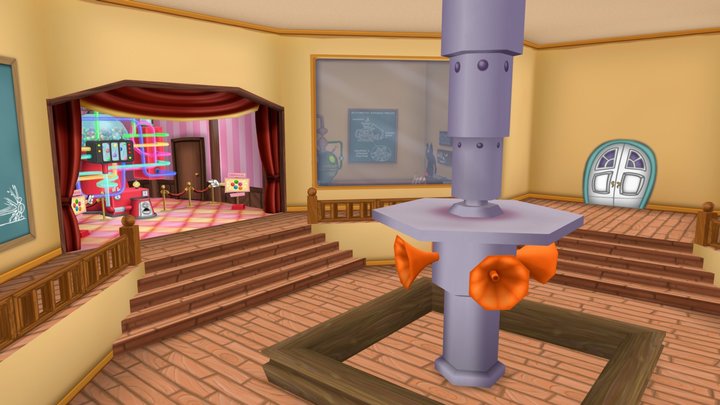 Corporate Clash: Toon HQ Interior 3D Model