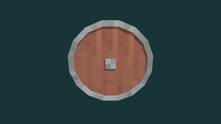 Blockbench viking shield 3D Model