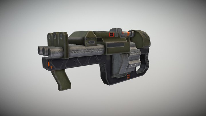 Lowpoly Titanfall 'Lead Wall' Gun. 3D Model