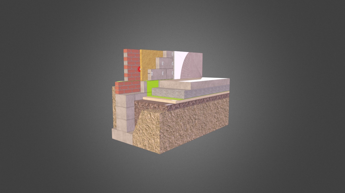 Mg1 Masonry Cavity Wall Concrete Slab 3d Model By Firstinarchitecture A2eb551 Sketchfab 8508