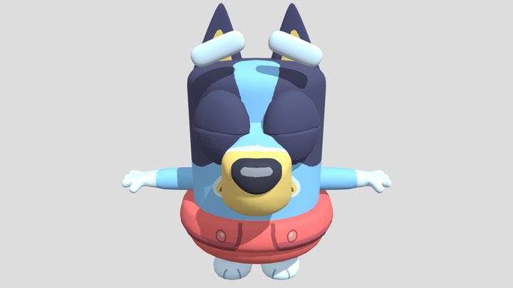 Baby Bluey 3D Model