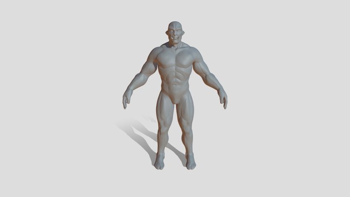 Orc_Man_remeshed 3D Model