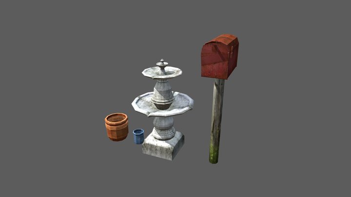 GRANDMA’S HOUSE - 3 Simple props 3D Model