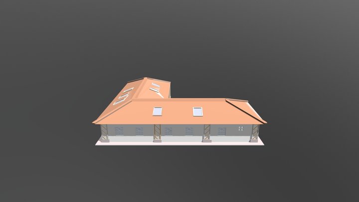 Edificio doble 3D Model