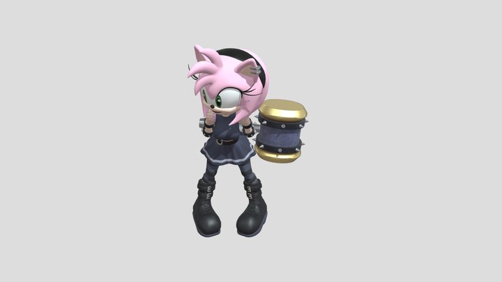 sexy_punk_amy_rose 3D Model