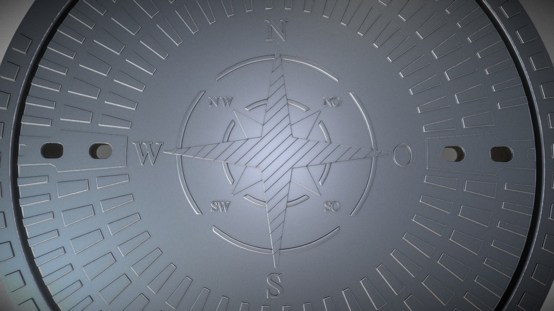 Sewer Cover 4 High-Poly