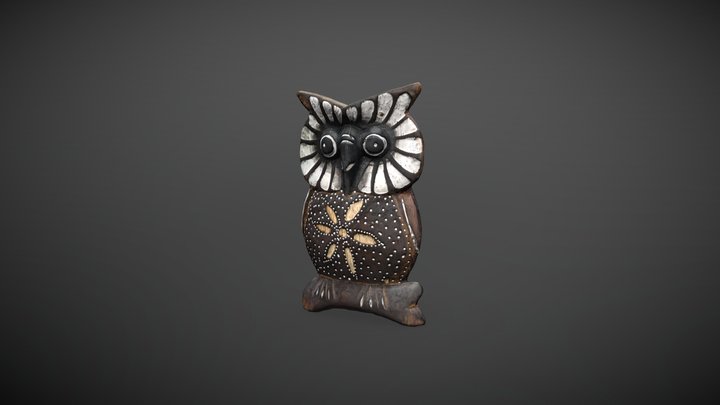 Owl Ornament Statue 3D Scan 3D Model