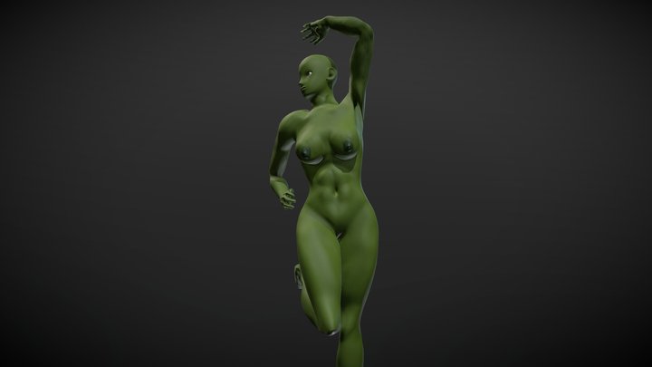Female Standing Pose 3D Model