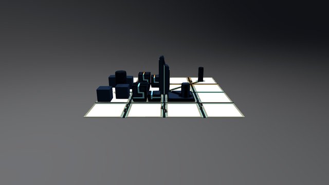 #heroicvoxels Tron City WIP 3D Model
