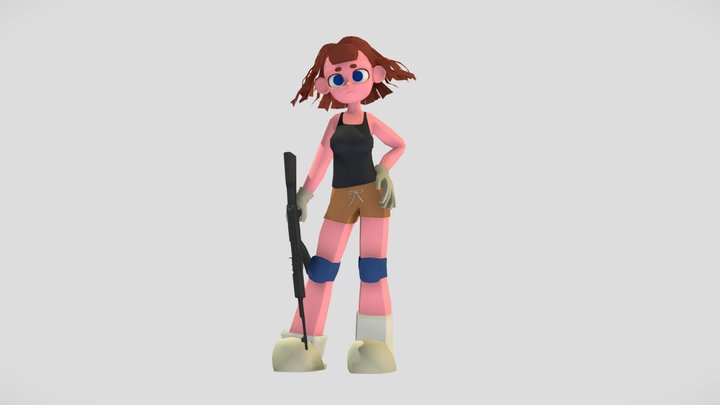 Girl_Idle 3D Model