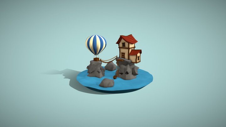 Island Home 3D Model