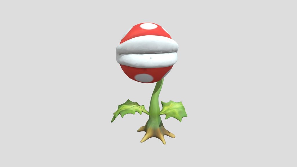 Piranha Plant w/mouth Closed Made by Meshi AI