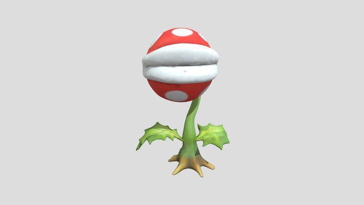Piranha Plant w/mouth Closed Made by Meshi AI