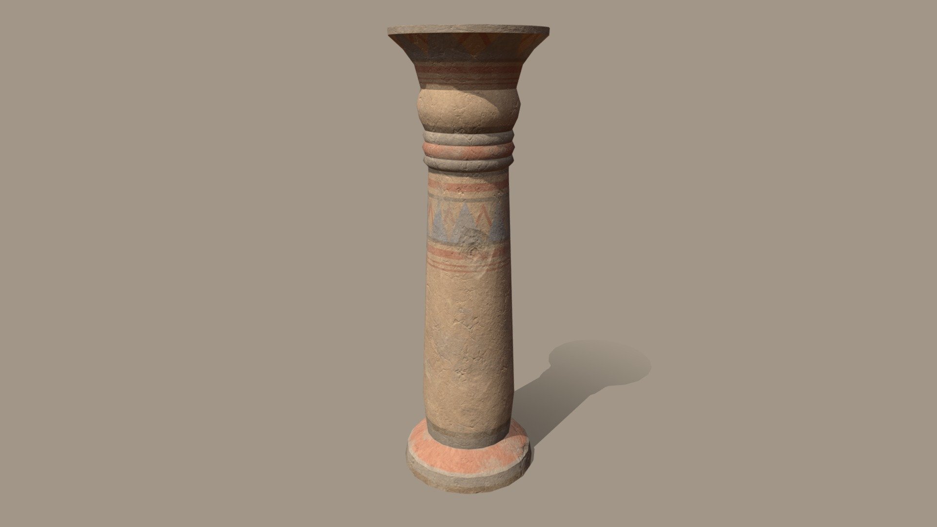 Egyptian pillar V1 Download Free 3D model by Kristiyan Marinov