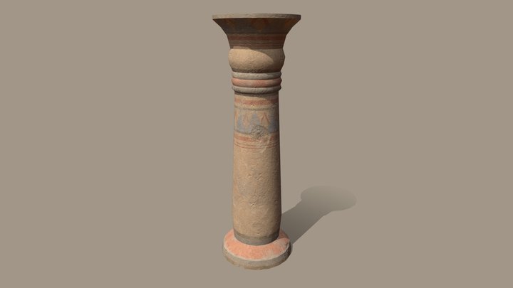 Egyptian pillar V1 3D Model