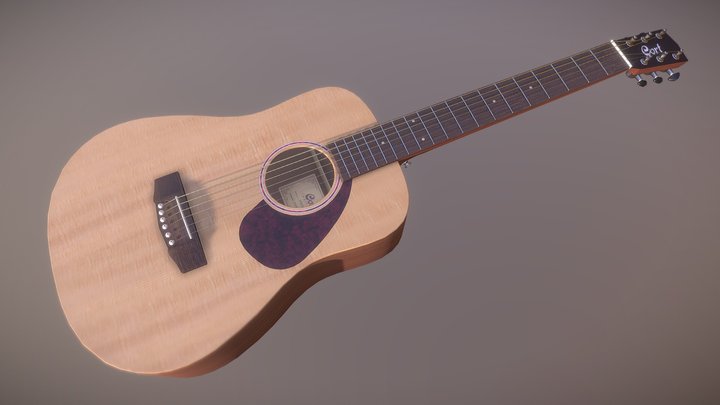 "Cort Earth Mini" guitar 3D Model