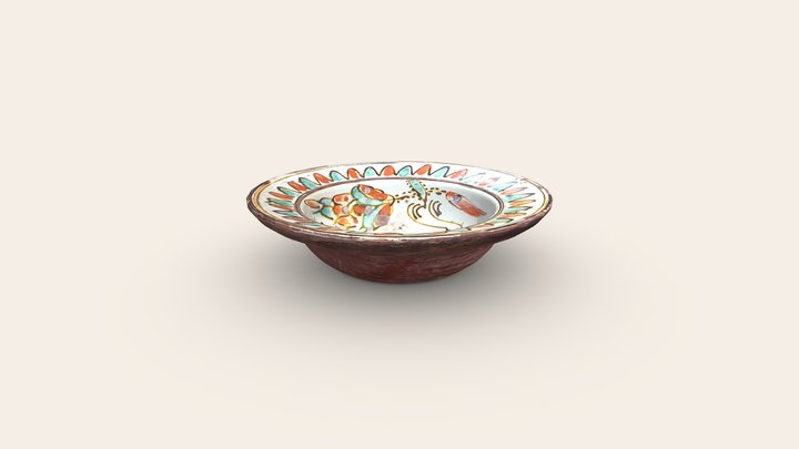Полумисок з птахом BC0151 3D Model