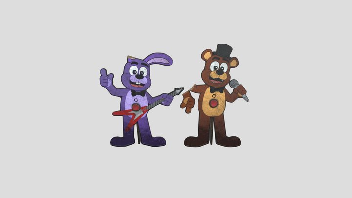 FNAF Cardboard Cutouts 3D Model