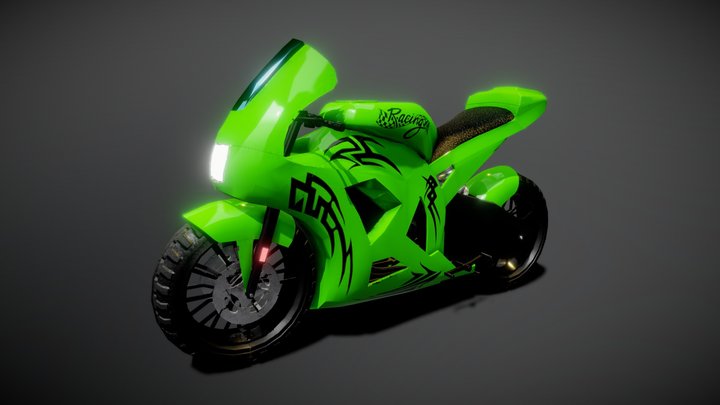 3D Bike Lowpoly 3D Model