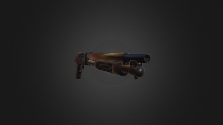 Lowpoly Shotgun  - Short Shotgun 3D Model