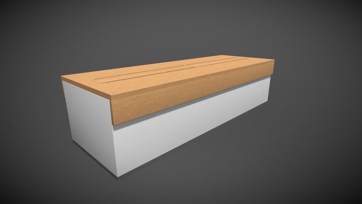 Low TV Stand retail store 3D Model