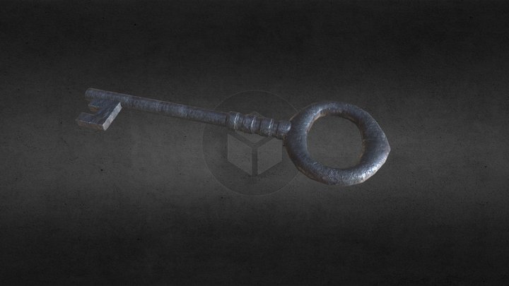 Old Iron Key 3D Model