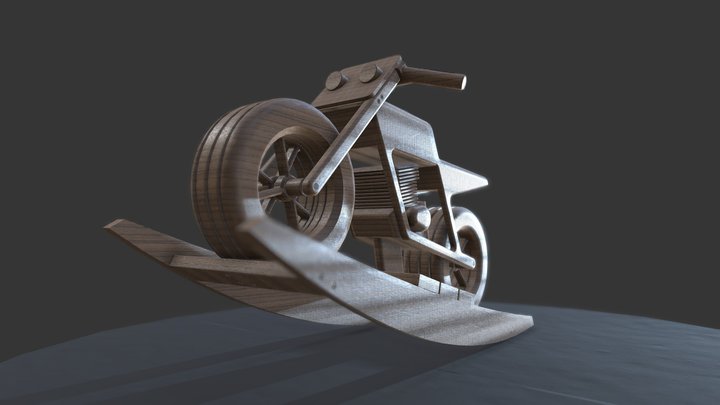 CAD Rocking Motor Bike 3D Model