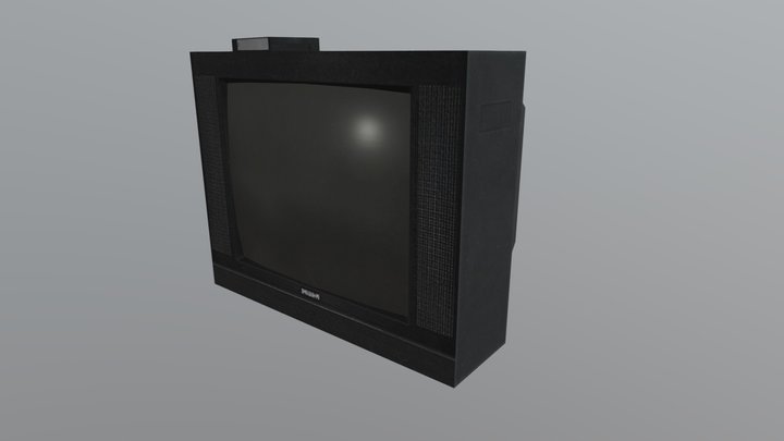 Low Poly TV 3D Model