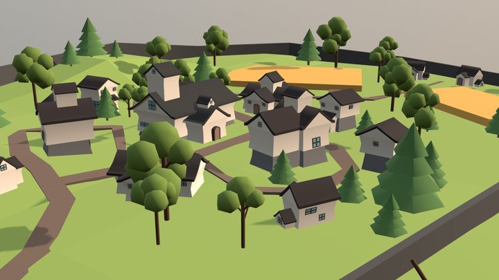 Village 3D Model