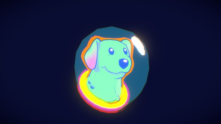 Space Dog 3D Model