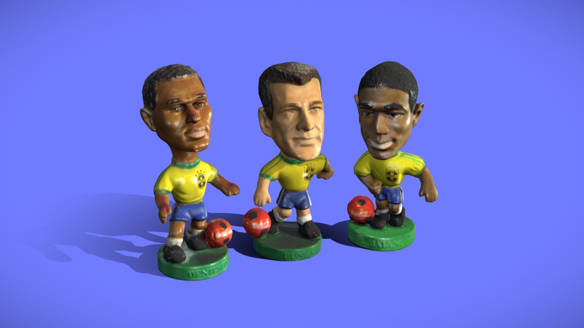 3 SOCCER MINI FIGURES - 3D SCAN