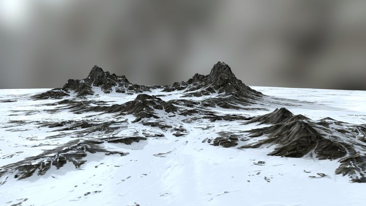 Terrain Alpine 4k 3D Model
