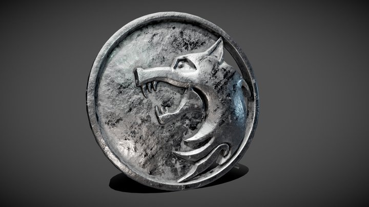 The Witcher Netflix - Wolf Medallion 3D Model
