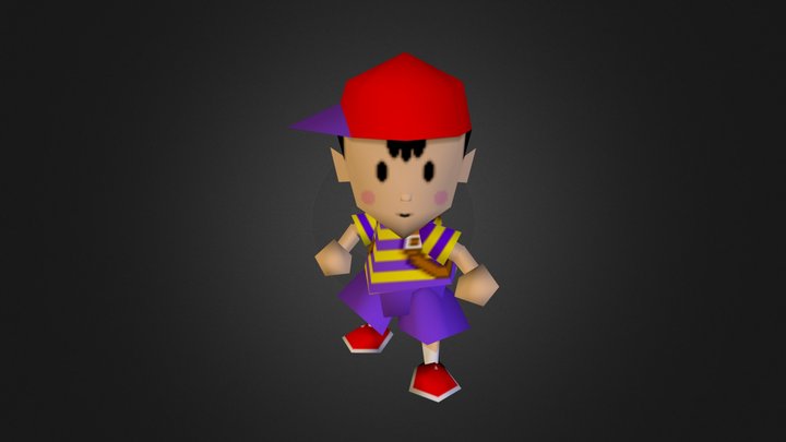 Nintendo 64 - Super Smash Bros - Ness 3D Model