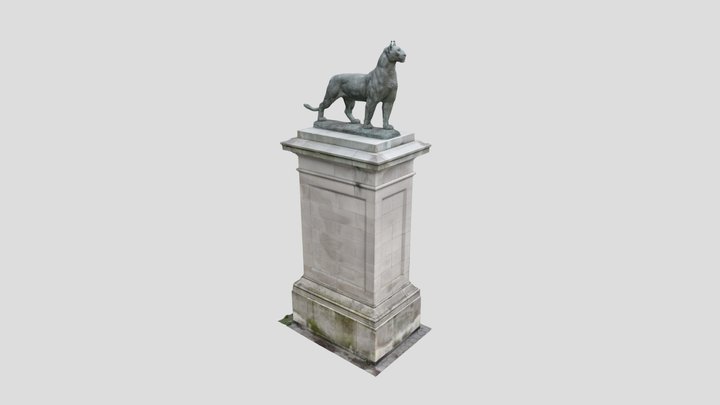 Panther Statue 3D Model