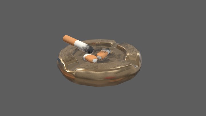 Ashtray Medium-Low-Poly 3D Model